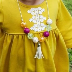 Aubrey's Bead Closet Bubblegum Bead Adjustable Necklace